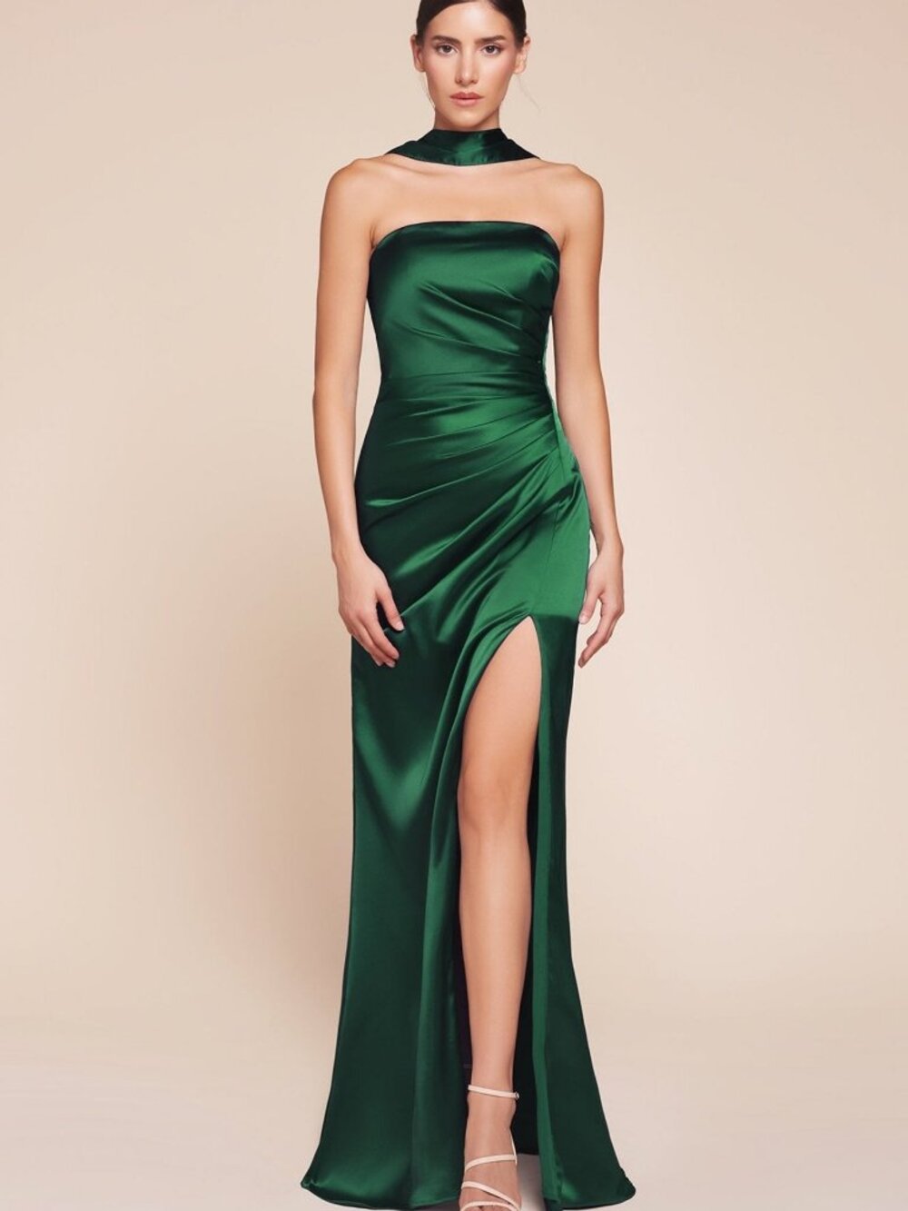 NEW EMERALD Evening Gown Floor Length Formal Elegant Stunning 7451